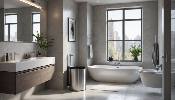 Des poubelles de salle de bain qui allient style et durabilité