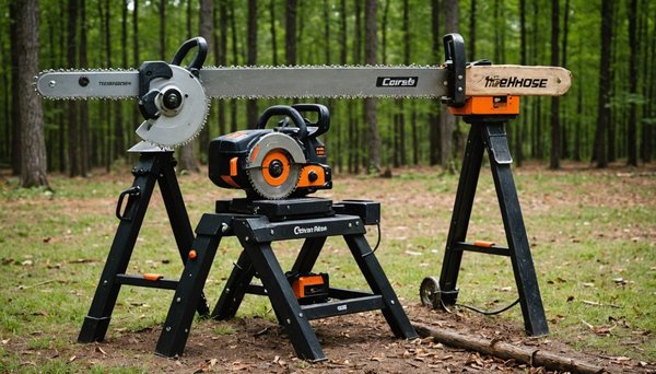 La scie à chevalet : l'outil incontournable pour votre tronçonneuse